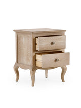 Camille French Style 2 Drawer Bedside Table
