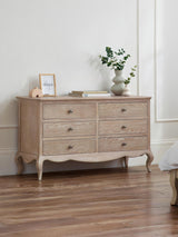 Camille French Style 6 Drawer Wide Chest