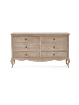 Camille French Style 6 Drawer Wide Chest