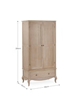 Camille French Style 2 Door 1 Drawer Wardrobe