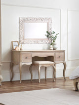 Camille French Style 2 Drawer Dressing Table and Stool