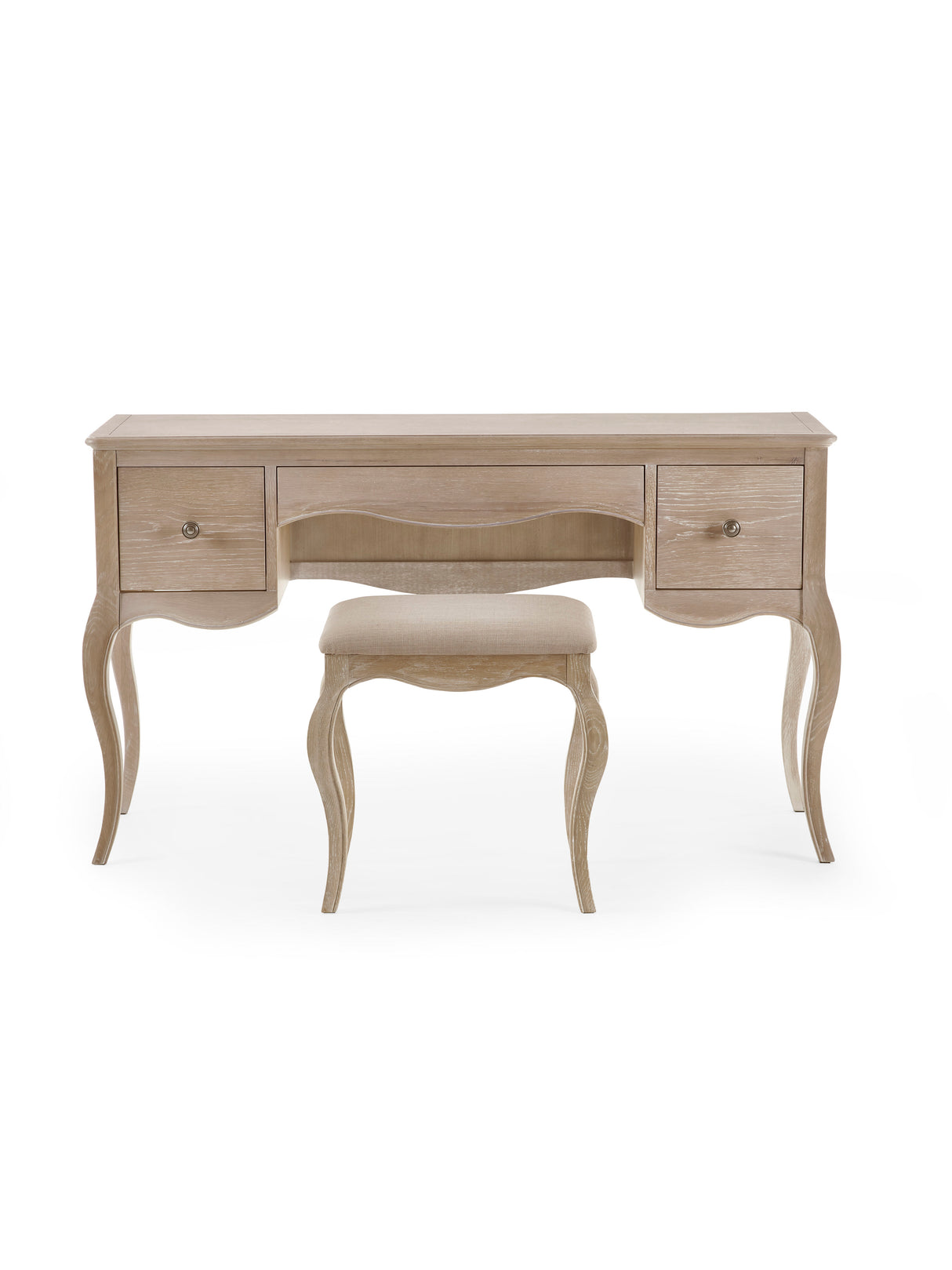 Camille French Style 2 Drawer Dressing Table and Stool