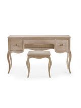 Camille French Style 2 Drawer Dressing Table and Stool