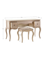 Camille French Style 2 Drawer Dressing Table and Stool