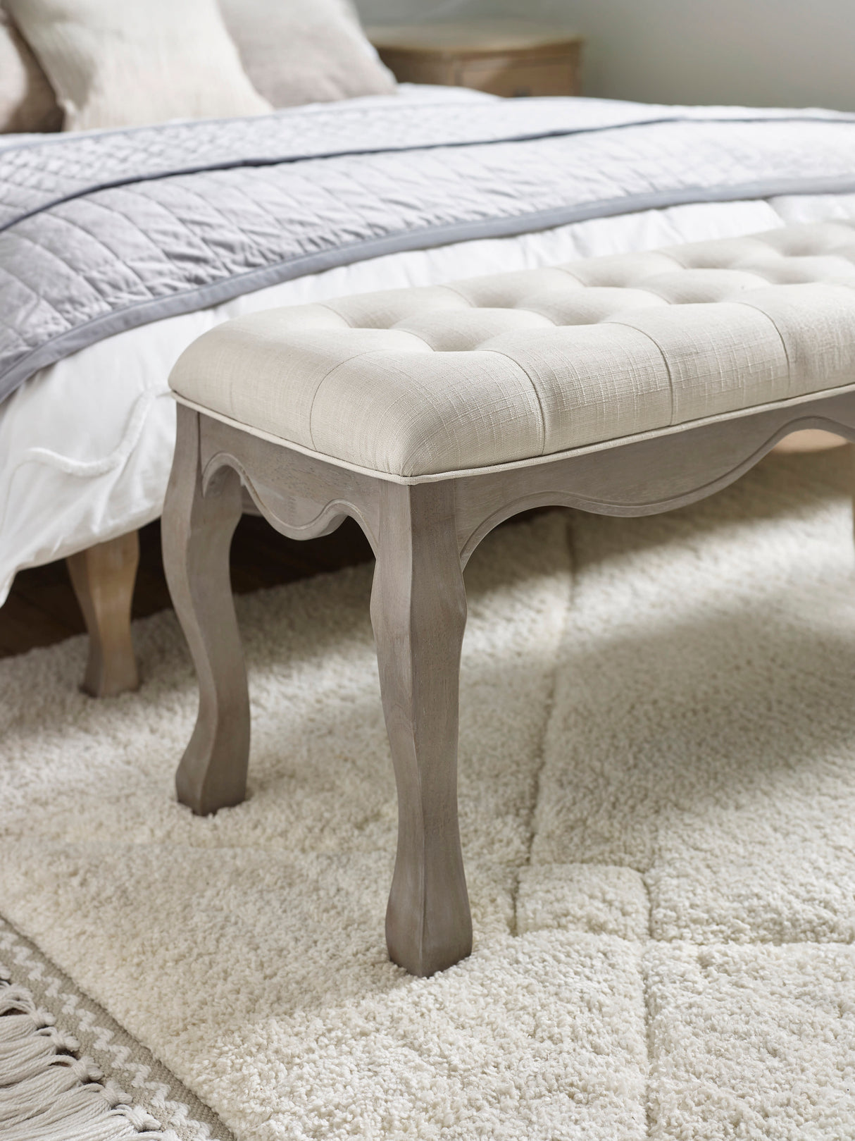 Camille French Style Upholstered Bench