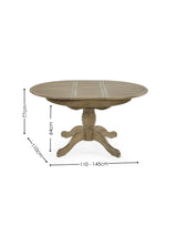Camille French Style Round to Oval 4-6 Seater Extending Dining Table