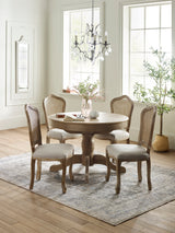 Camille French Style Round to Oval 4-6 Seater Extending Dining Table