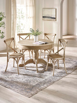 Camille French Style Round to Oval 4-6 Seater Extending Dining Table