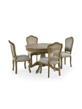 Camille French Style Round to Oval 4-6 Seater Extending Dining Table