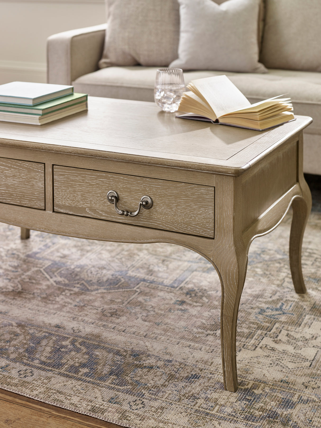 Camille French Style Rectangular Coffee Table