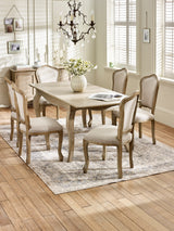 Camille French Style Rectangular 4-6 Seater Extending Dining Table