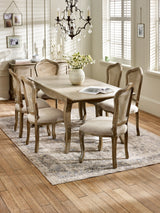Camille French Style Rectangular 4-6 Seater Extending Dining Table