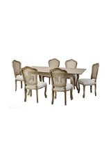 Camille French Style Rectangular 4-6 Seater Extending Dining Table