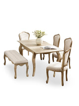 Camille French Style Rectangular 4-6 Seater Extending Dining Table