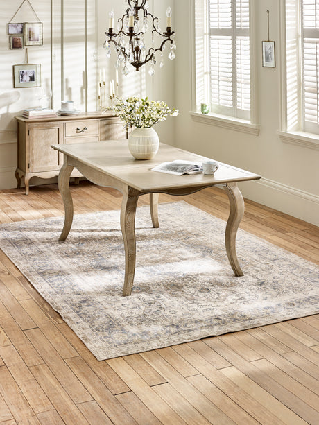 Camille French Style Rectangular 4-6 Seater Extending Dining Table