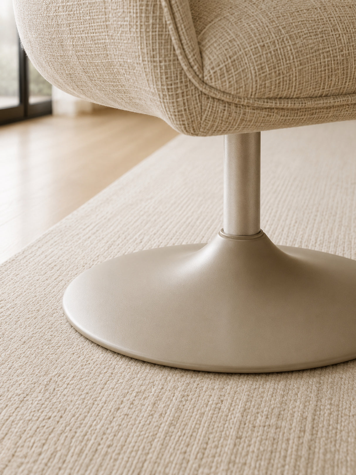 Caspian Upholstered Swivel Lounge Chair