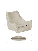 Caspian Upholstered Swivel Lounge Chair