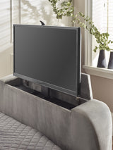 Clara Upholstered TV Ottoman Storage Bed