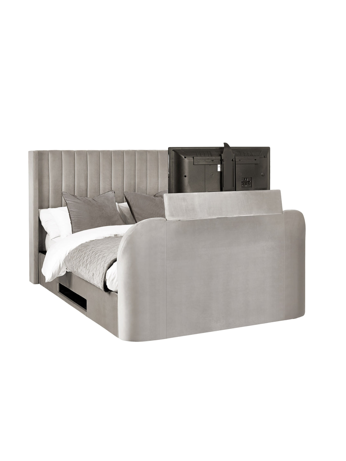 Clara Upholstered TV Ottoman Storage Bed