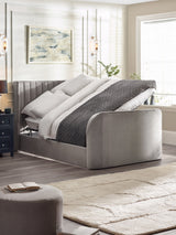 Clara Upholstered TV Ottoman Storage Bed