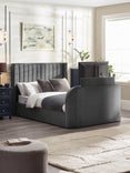 Clara Upholstered TV Ottoman Storage Bed