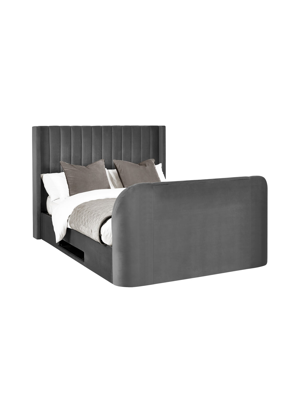 Clara Upholstered TV Ottoman Storage Bed