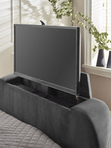 Clara Upholstered TV Ottoman Storage Bed