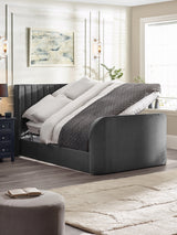 Clara Upholstered TV Ottoman Storage Bed