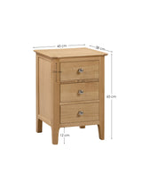 Cotswold 3 Drawer Bedside Table