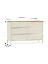 Coxmoor 6 Drawer Wide Chest