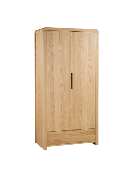 Curve 2 Door 1 Drawer Wardrobe