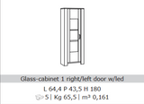 San Martino Vivaldi White and Marble 1 Door Glass Cabinet