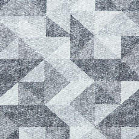 Coral H1057 Grey Modern Washable Rug