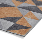 Coral H1057 Yellow/Grey Modern Washable Rug
