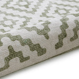 Coral H1058 Green Modern Washable Rug