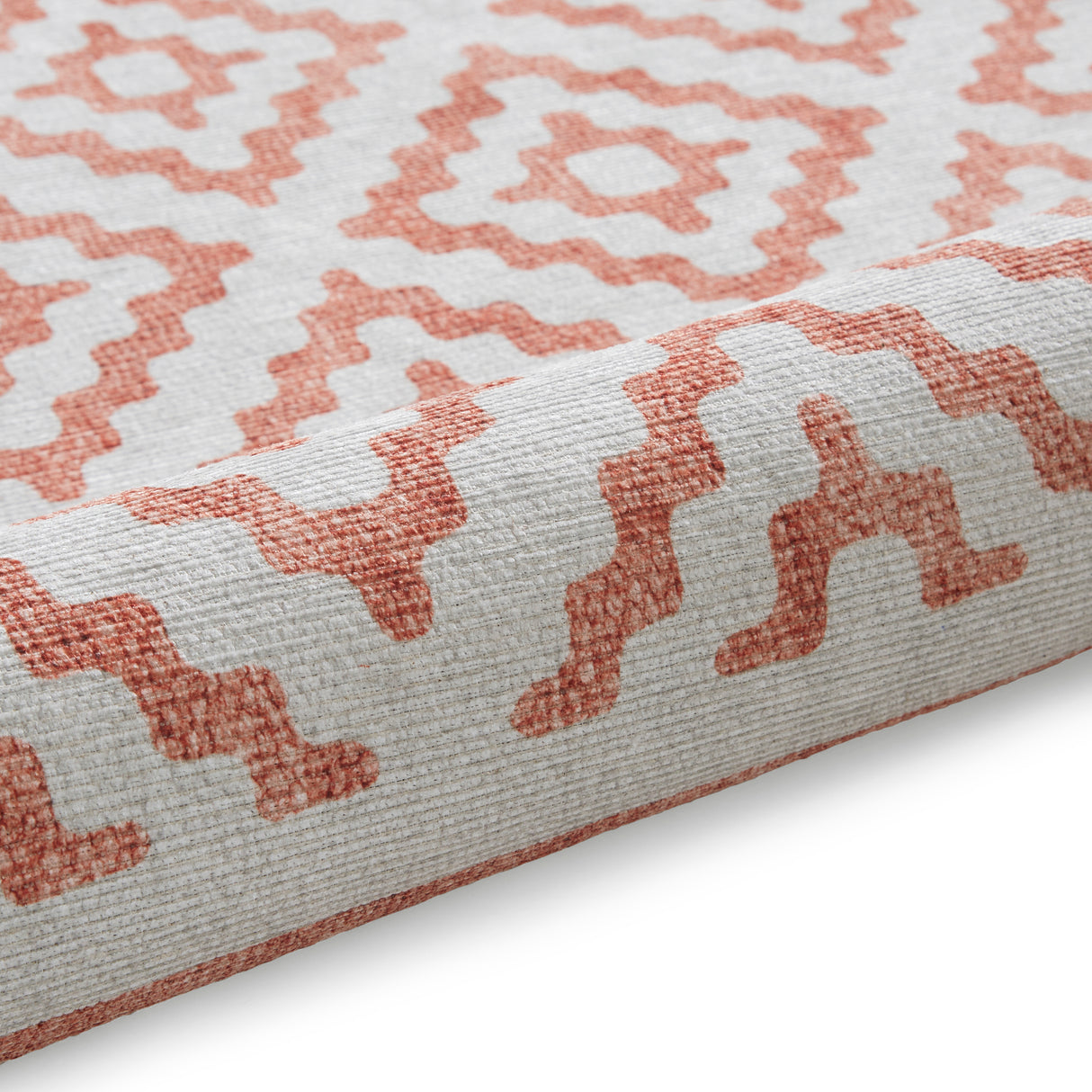 Coral H1058 Orange Modern Washable Rug