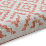 Coral H1058 Orange Modern Washable Rug