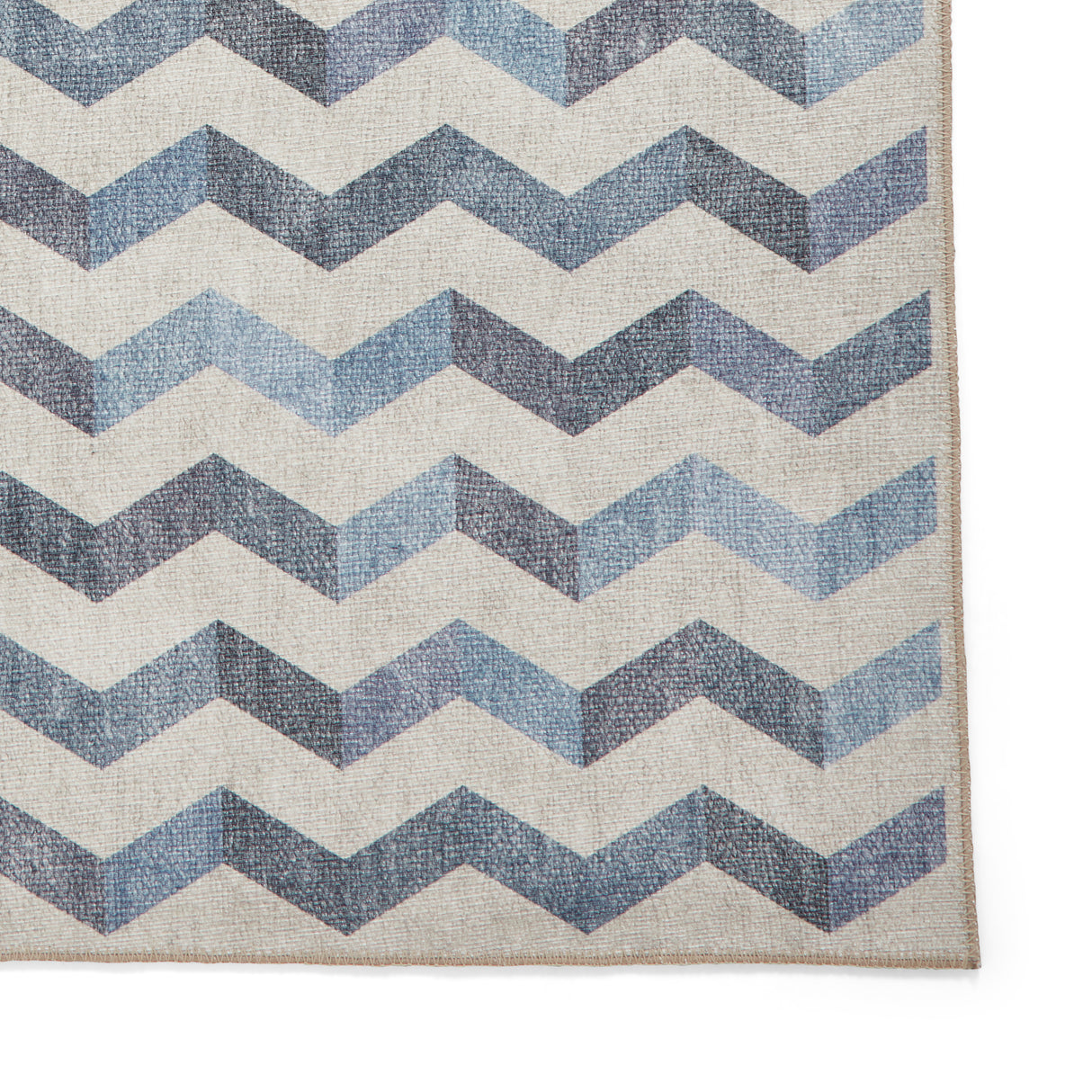 Coral H1059 Blue Modern Washable Rug