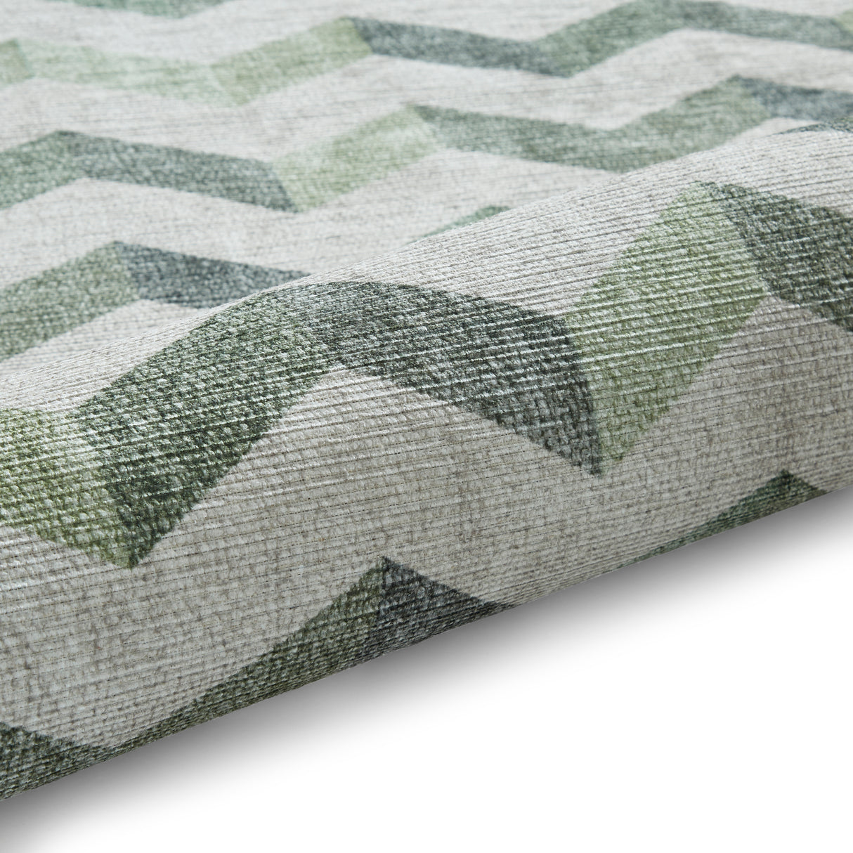 Coral H1059 Green Modern Washable Rug