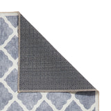 Coral H1063 Blue Modern Washable Rug