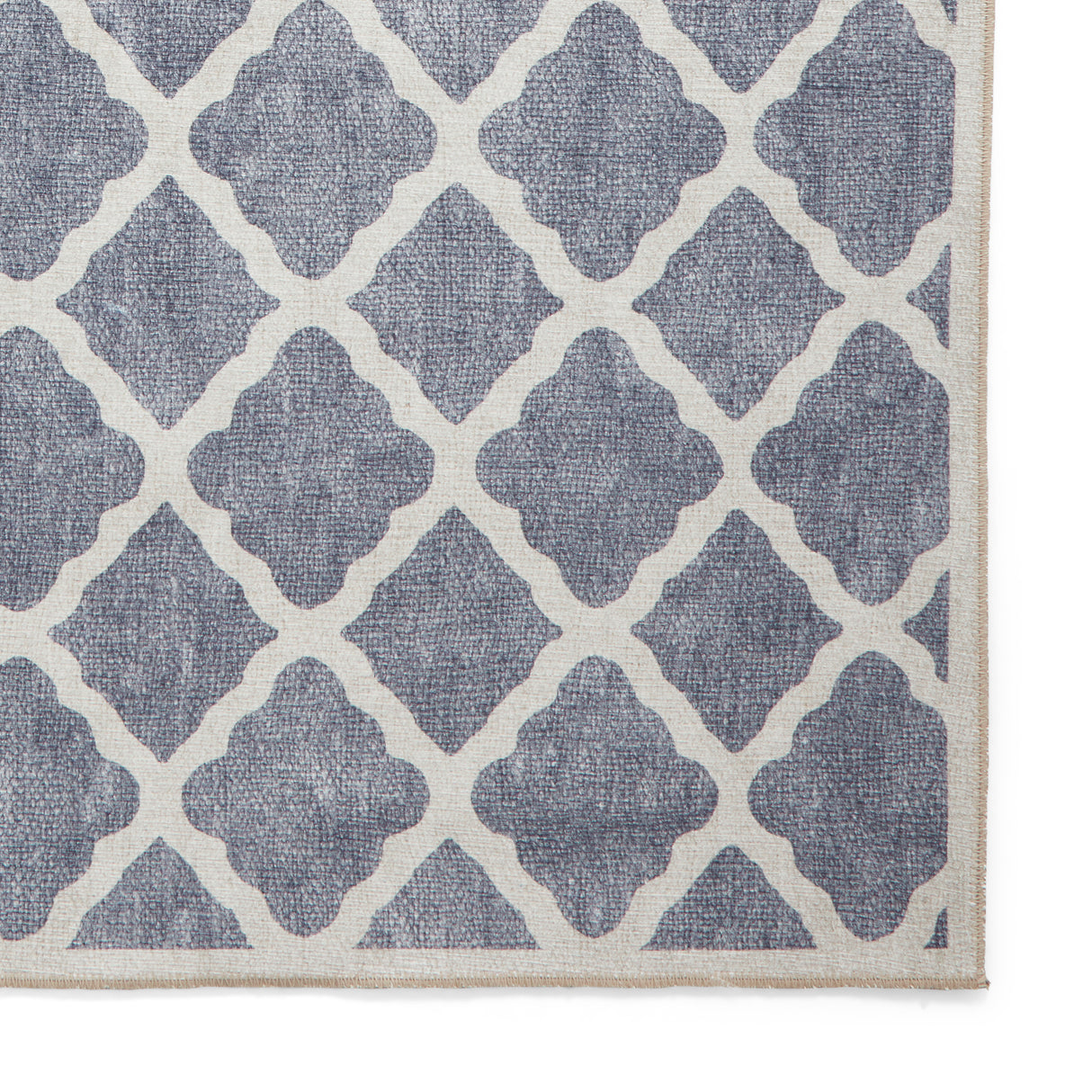 Coral H1063 Blue Modern Washable Rug