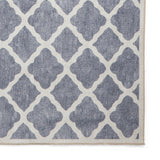Coral H1063 Blue Modern Washable Rug