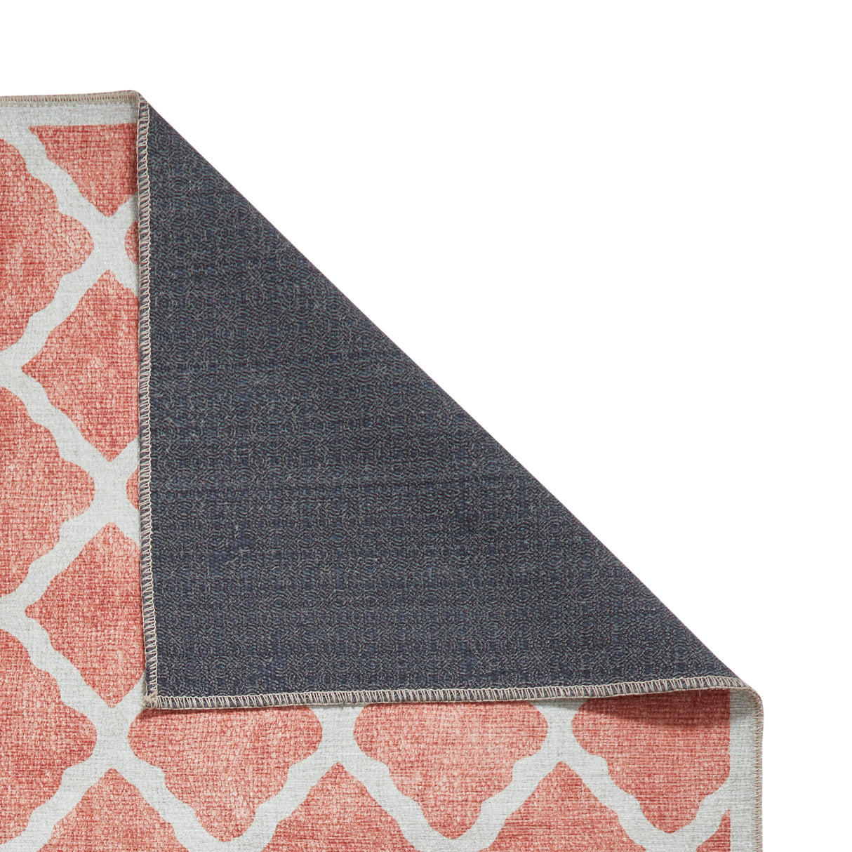 Coral H1063 Orange Modern Washable Rug