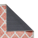 Coral H1063 Orange Modern Washable Rug