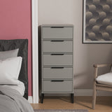 Diego 5 Drawer Bedside Cabinet