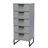 Diego 5 Drawer Bedside Cabinet