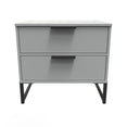 Diego Double 2 Drawer Bedside Cabinet