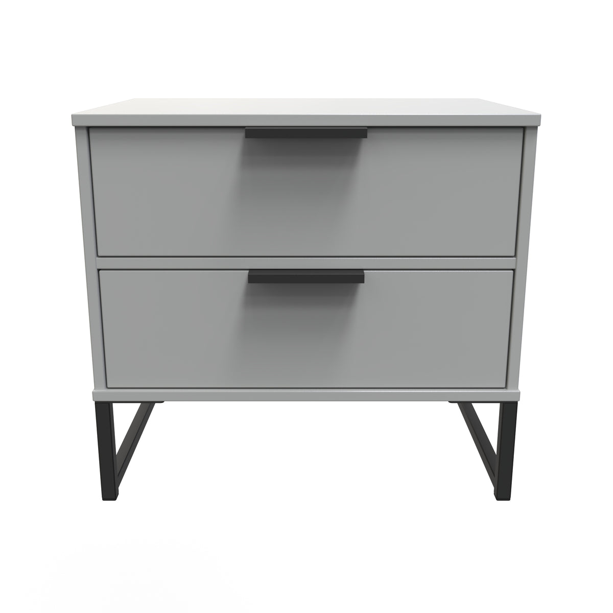Diego Double 2 Drawer Bedside Cabinet