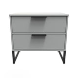 Diego Double 2 Drawer Bedside Cabinet