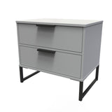Diego Double 2 Drawer Bedside Cabinet